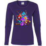T-Shirts Purple / S Teenage Mutant Ninja Squids Women's Long Sleeve T-Shirt