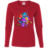 T-Shirts Red / S Teenage Mutant Ninja Squids Women's Long Sleeve T-Shirt