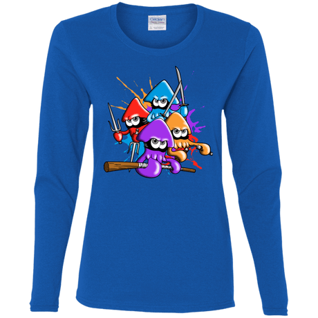 T-Shirts Royal / S Teenage Mutant Ninja Squids Women's Long Sleeve T-Shirt