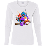 T-Shirts White / S Teenage Mutant Ninja Squids Women's Long Sleeve T-Shirt