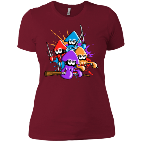 T-Shirts Scarlet / X-Small Teenage Mutant Ninja Squids Women's Premium T-Shirt