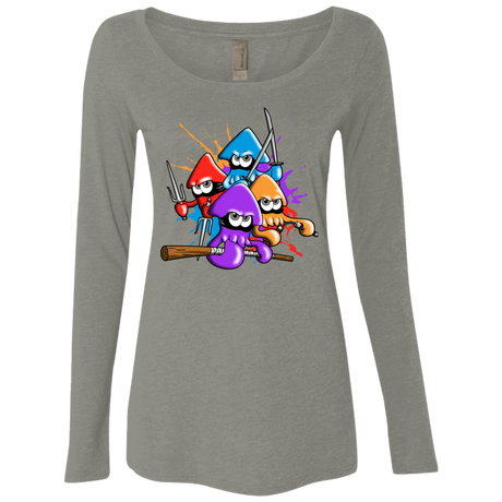 T-Shirts Venetian Grey / S Teenage Mutant Ninja Squids Women's Triblend Long Sleeve Shirt