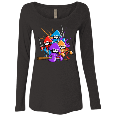 T-Shirts Vintage Black / S Teenage Mutant Ninja Squids Women's Triblend Long Sleeve Shirt
