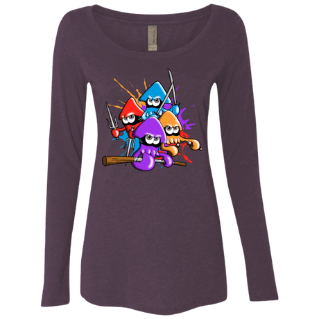 T-Shirts Vintage Purple / S Teenage Mutant Ninja Squids Women's Triblend Long Sleeve Shirt