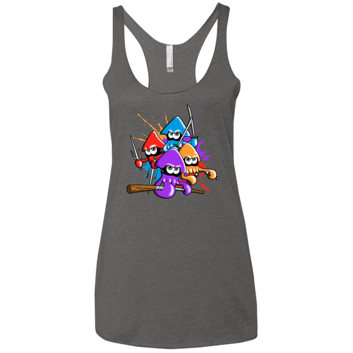 T-Shirts Premium Heather / X-Small Teenage Mutant Ninja Squids Women's Triblend Racerback Tank