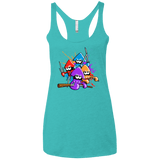 T-Shirts Tahiti Blue / X-Small Teenage Mutant Ninja Squids Women's Triblend Racerback Tank