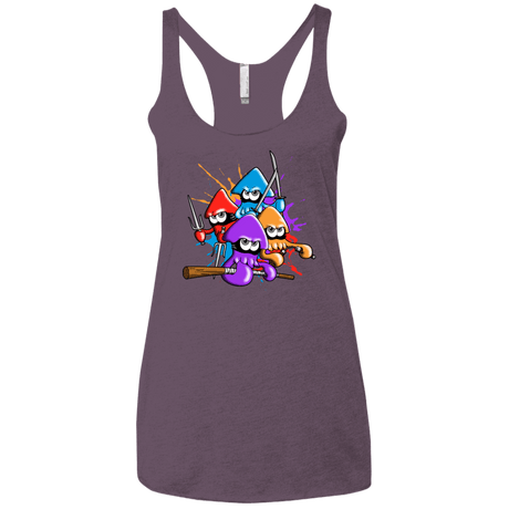 T-Shirts Vintage Purple / X-Small Teenage Mutant Ninja Squids Women's Triblend Racerback Tank