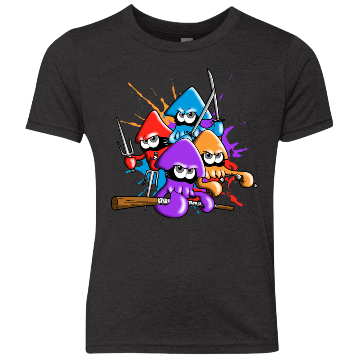 T-Shirts Vintage Black / YXS Teenage Mutant Ninja Squids Youth Triblend T-Shirt
