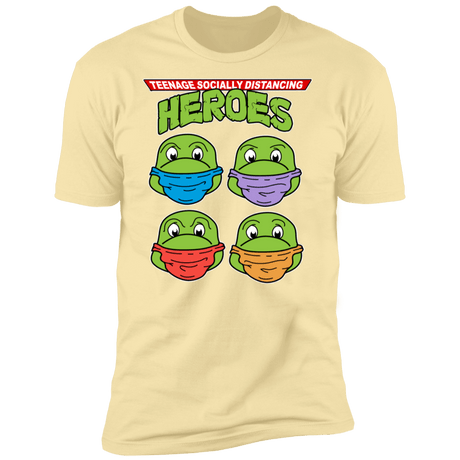 T-Shirts Banana Cream / S Teenage Socially Distancing Heroes Men's Premium T-Shirt