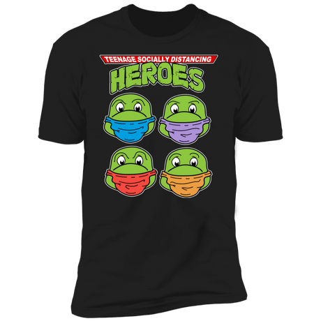 T-Shirts Black / S Teenage Socially Distancing Heroes Men's Premium T-Shirt