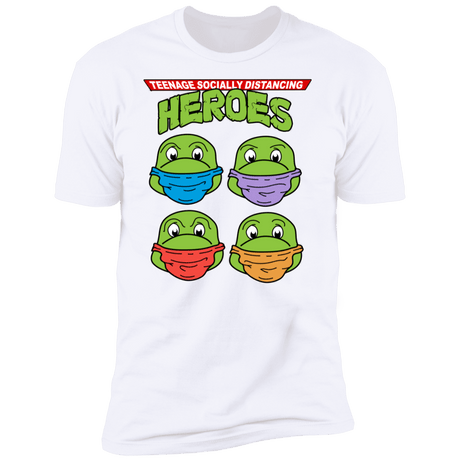 T-Shirts White / S Teenage Socially Distancing Heroes Men's Premium T-Shirt