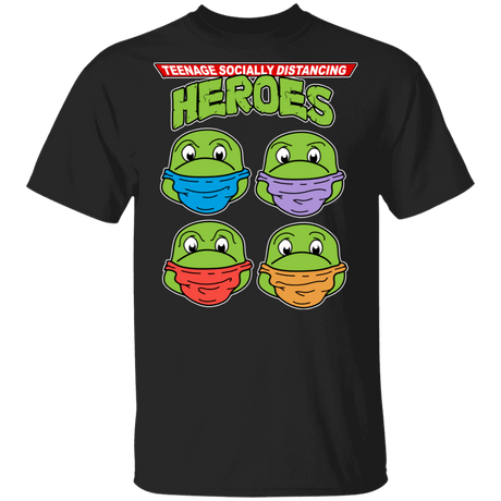 T-Shirts Black / S Teenage Socially Distancing Heroes T-Shirt