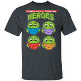 T-Shirts Dark Heather / S Teenage Socially Distancing Heroes T-Shirt