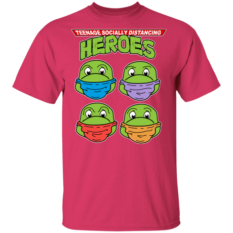 T-Shirts Heliconia / S Teenage Socially Distancing Heroes T-Shirt