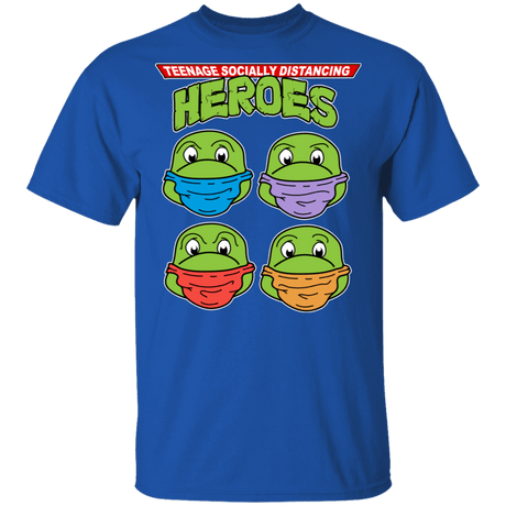 T-Shirts Royal / S Teenage Socially Distancing Heroes T-Shirt
