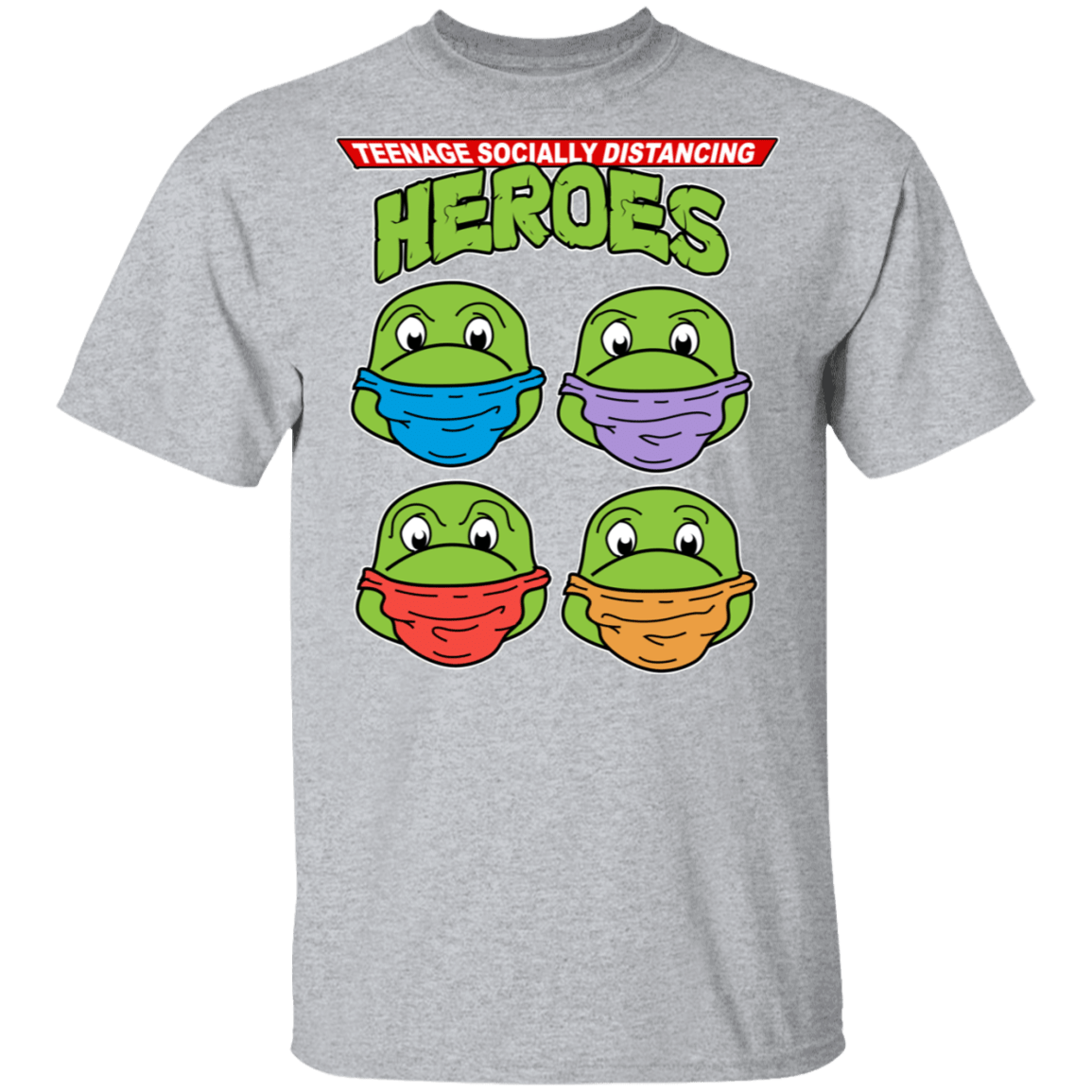 T-Shirts Sport Grey / S Teenage Socially Distancing Heroes T-Shirt