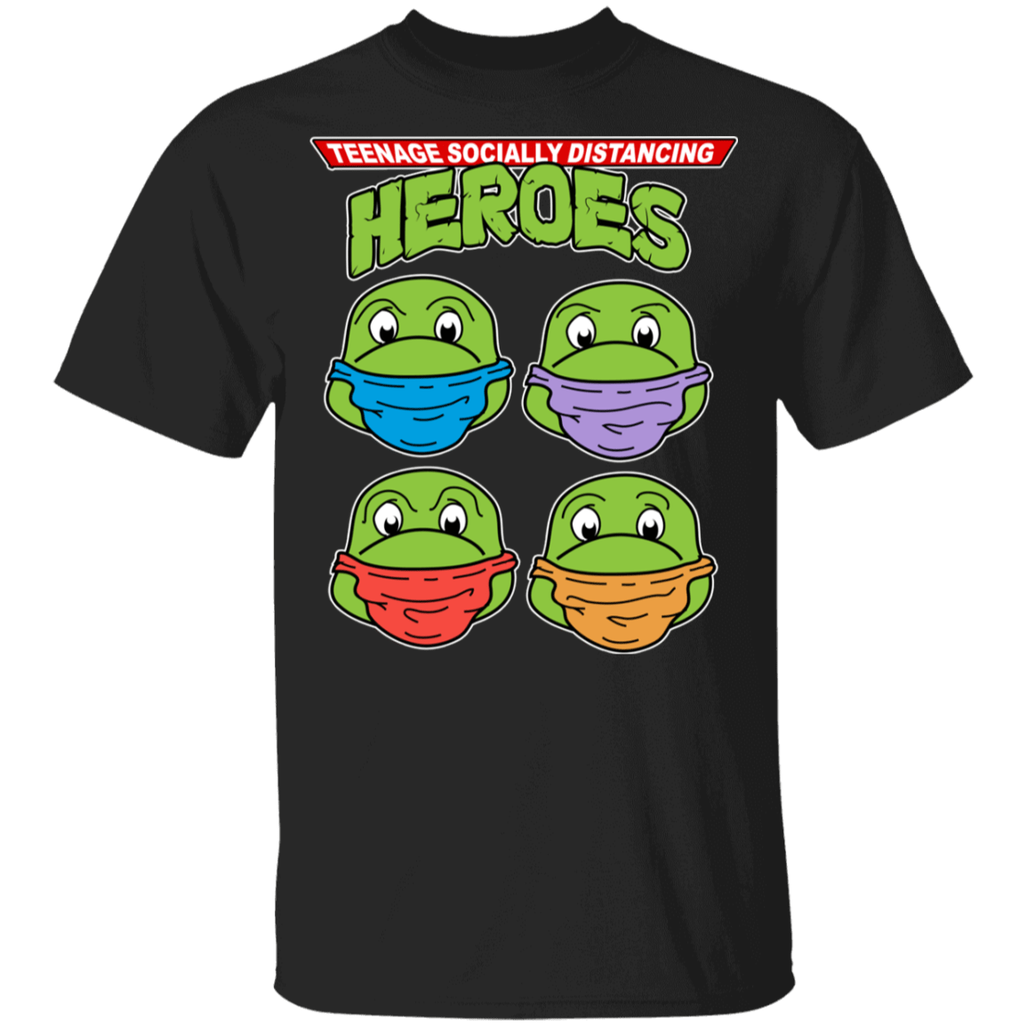 T-Shirts Black / YXS Teenage Socially Distancing Heroes Youth T-Shirt