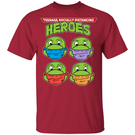 T-Shirts Cardinal / YXS Teenage Socially Distancing Heroes Youth T-Shirt