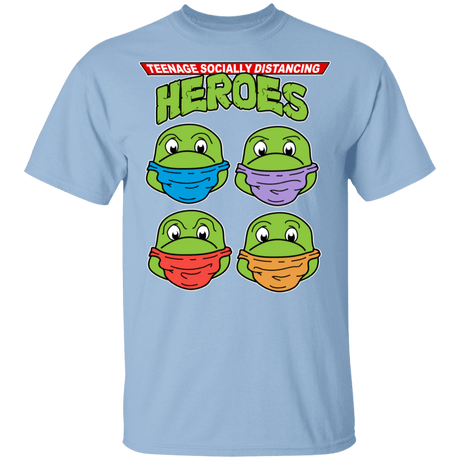 T-Shirts Light Blue / YXS Teenage Socially Distancing Heroes Youth T-Shirt