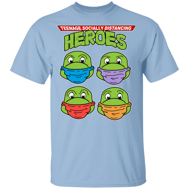 T-Shirts Light Blue / YXS Teenage Socially Distancing Heroes Youth T-Shirt