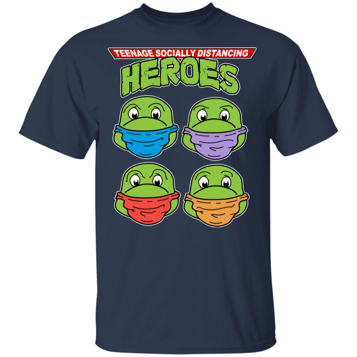 T-Shirts Navy / YXS Teenage Socially Distancing Heroes Youth T-Shirt