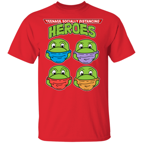 T-Shirts Red / YXS Teenage Socially Distancing Heroes Youth T-Shirt