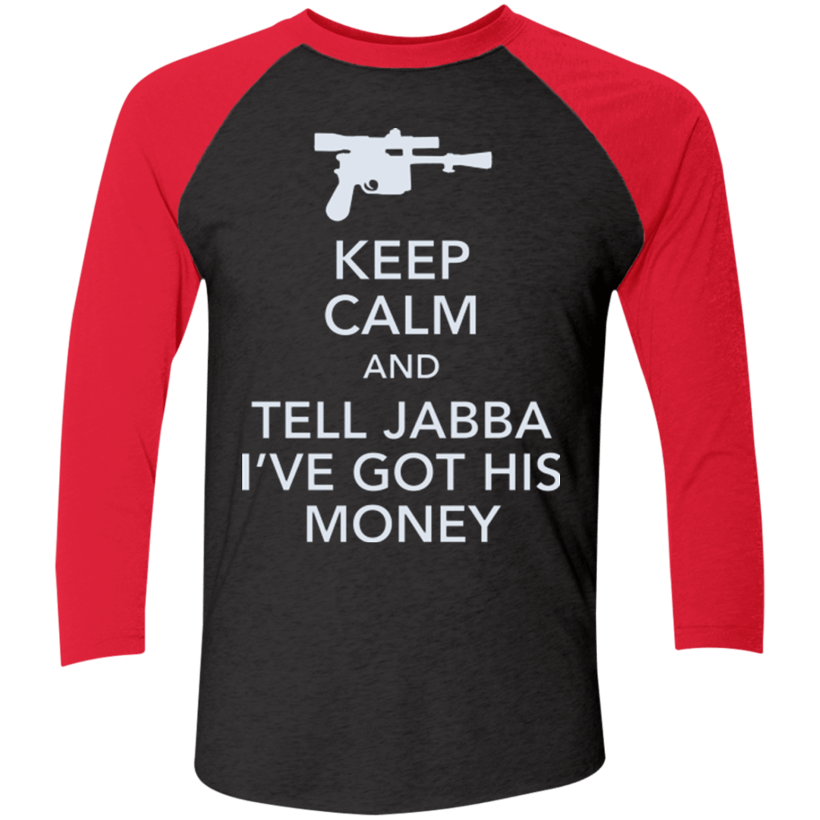 T-Shirts Vintage Black/Vintage Red / X-Small Tell Jabba (2) Men's Triblend 3/4 Sleeve