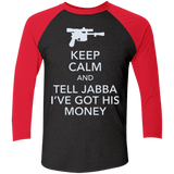 T-Shirts Vintage Black/Vintage Red / X-Small Tell Jabba (2) Men's Triblend 3/4 Sleeve