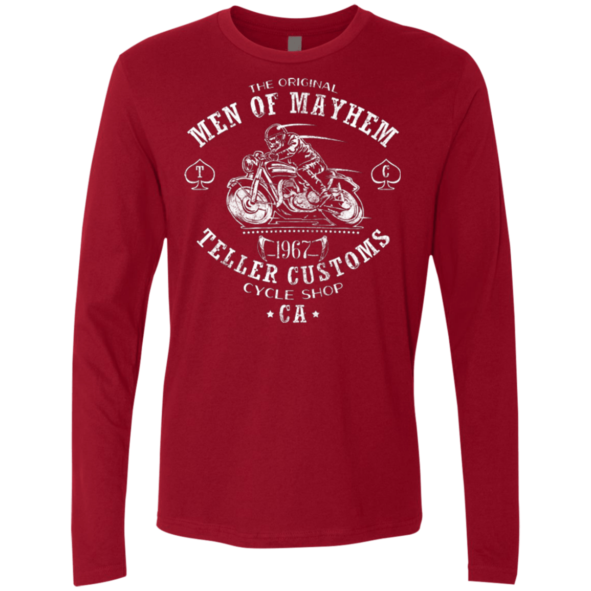 T-Shirts Cardinal / Small Teller Custom Men's Premium Long Sleeve