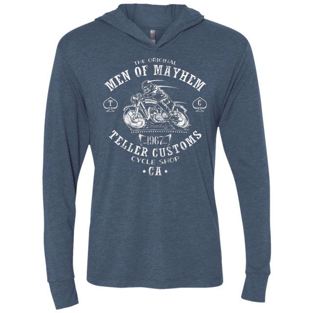 T-Shirts Indigo / X-Small Teller Custom Triblend Long Sleeve Hoodie Tee