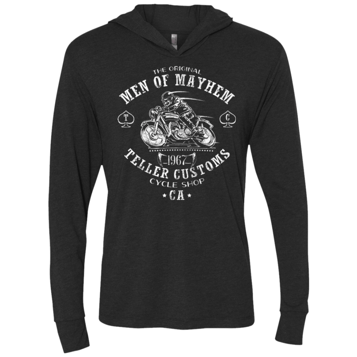 T-Shirts Vintage Black / X-Small Teller Custom Triblend Long Sleeve Hoodie Tee