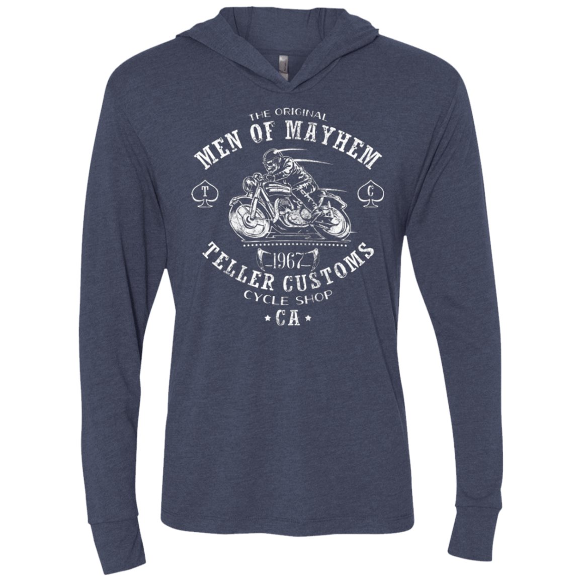 T-Shirts Vintage Navy / X-Small Teller Custom Triblend Long Sleeve Hoodie Tee