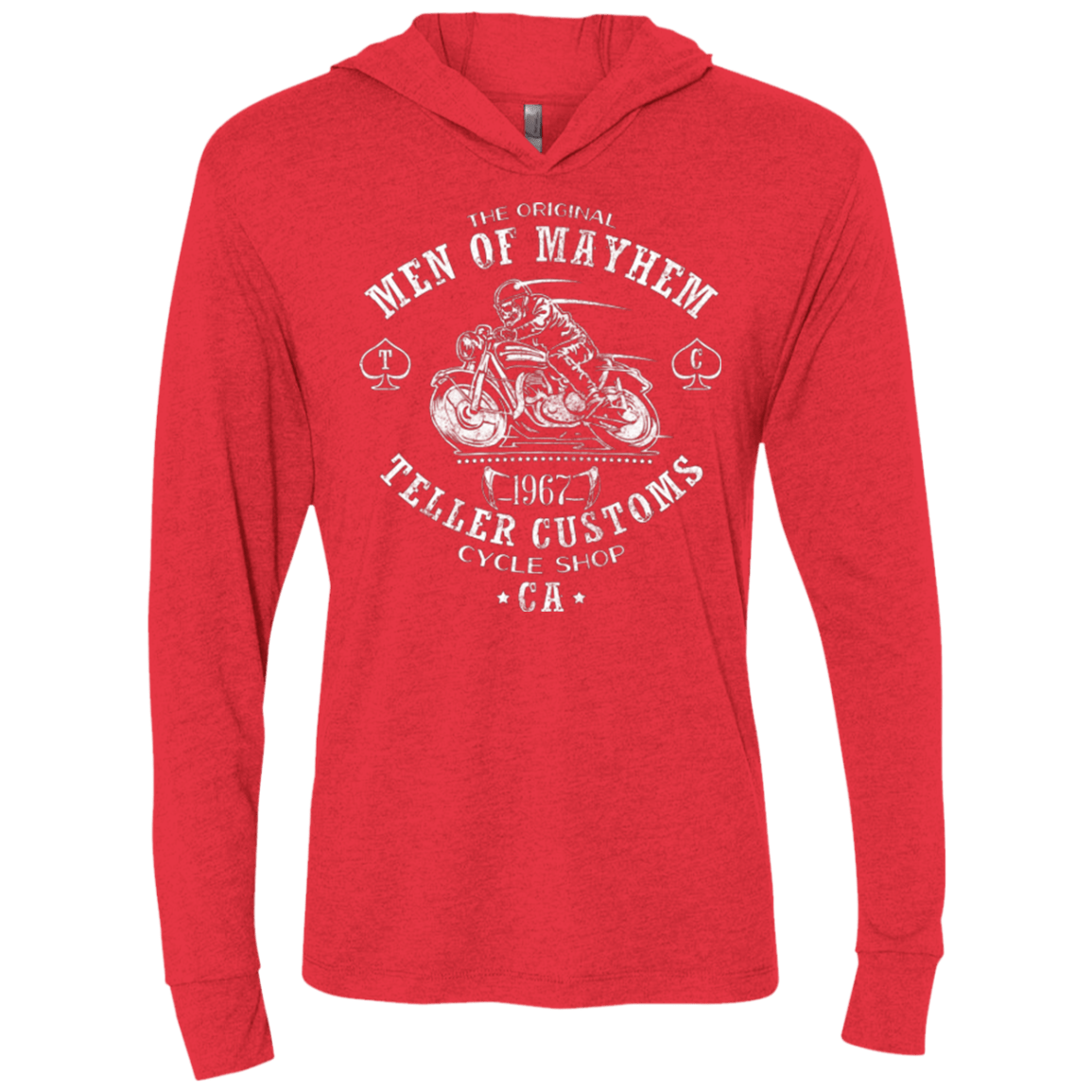 T-Shirts Vintage Red / X-Small Teller Custom Triblend Long Sleeve Hoodie Tee