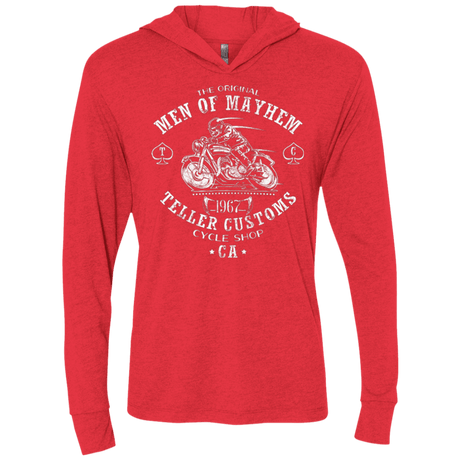 T-Shirts Vintage Red / X-Small Teller Custom Triblend Long Sleeve Hoodie Tee