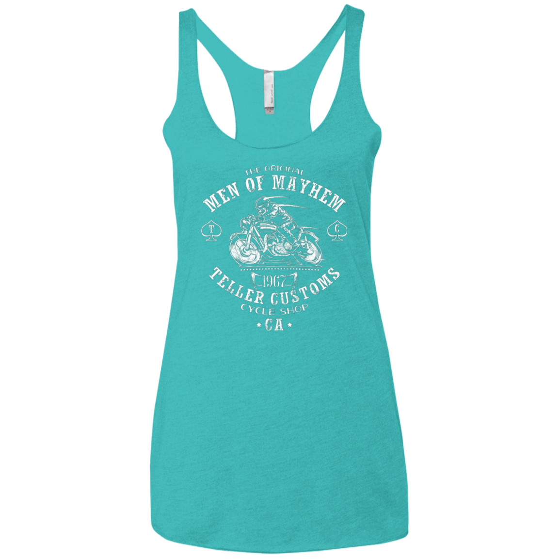 T-Shirts Tahiti Blue / X-Small Teller Custom Women's Triblend Racerback Tank