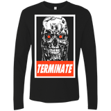 T-Shirts Black / Small Terminate Men's Premium Long Sleeve