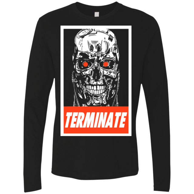 T-Shirts Black / Small Terminate Men's Premium Long Sleeve