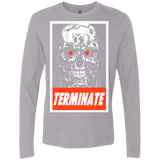 T-Shirts Heather Grey / Small Terminate Men's Premium Long Sleeve