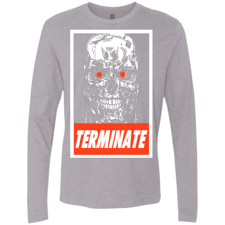 T-Shirts Heather Grey / Small Terminate Men's Premium Long Sleeve