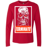 T-Shirts Red / Small Terminate Men's Premium Long Sleeve