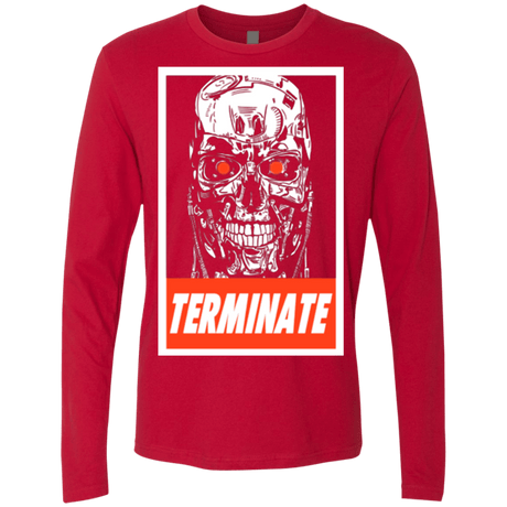 T-Shirts Red / Small Terminate Men's Premium Long Sleeve