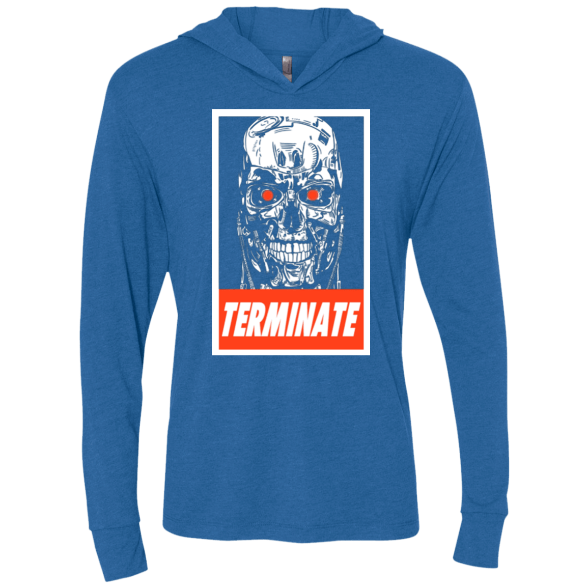 T-Shirts Vintage Royal / X-Small Terminate Triblend Long Sleeve Hoodie Tee