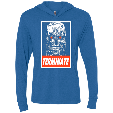 T-Shirts Vintage Royal / X-Small Terminate Triblend Long Sleeve Hoodie Tee