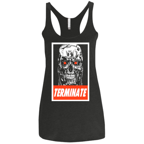 T-Shirts Vintage Black / X-Small Terminate Women's Triblend Racerback Tank