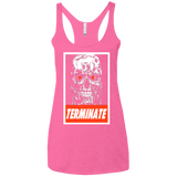 T-Shirts Vintage Pink / X-Small Terminate Women's Triblend Racerback Tank