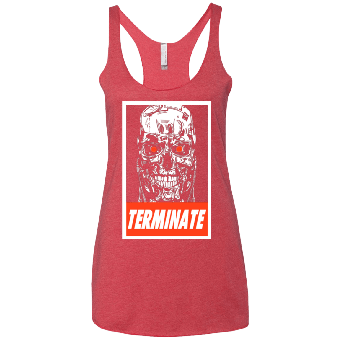 T-Shirts Vintage Red / X-Small Terminate Women's Triblend Racerback Tank