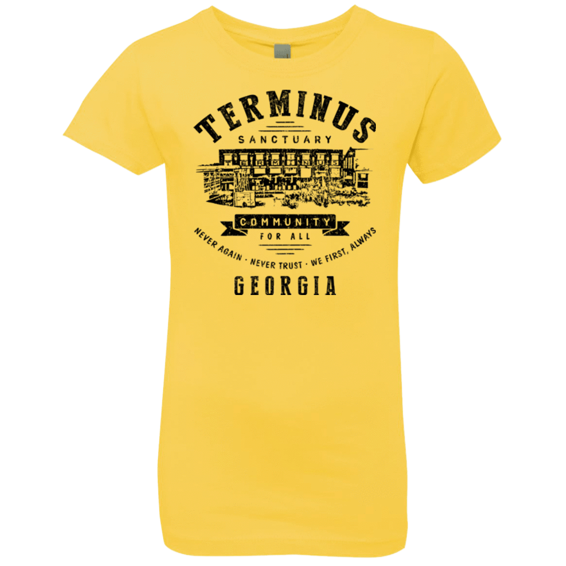 T-Shirts Vibrant Yellow / YXS Terminus Sanctuary Community Girls Premium T-Shirt