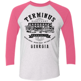 T-Shirts Heather White/Vintage Pink / X-Small Terminus Sanctuary Community Men's Triblend 3/4 Sleeve