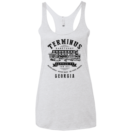 T-Shirts Heather White / X-Small Terminus Sanctuary Community Women's Triblend Racerback Tank