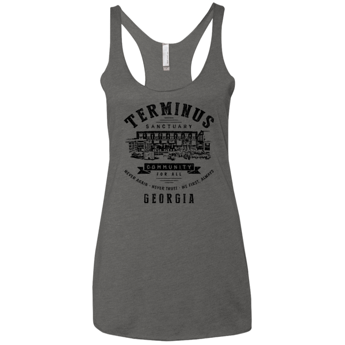 T-Shirts Premium Heather / X-Small Terminus Sanctuary Community Women's Triblend Racerback Tank